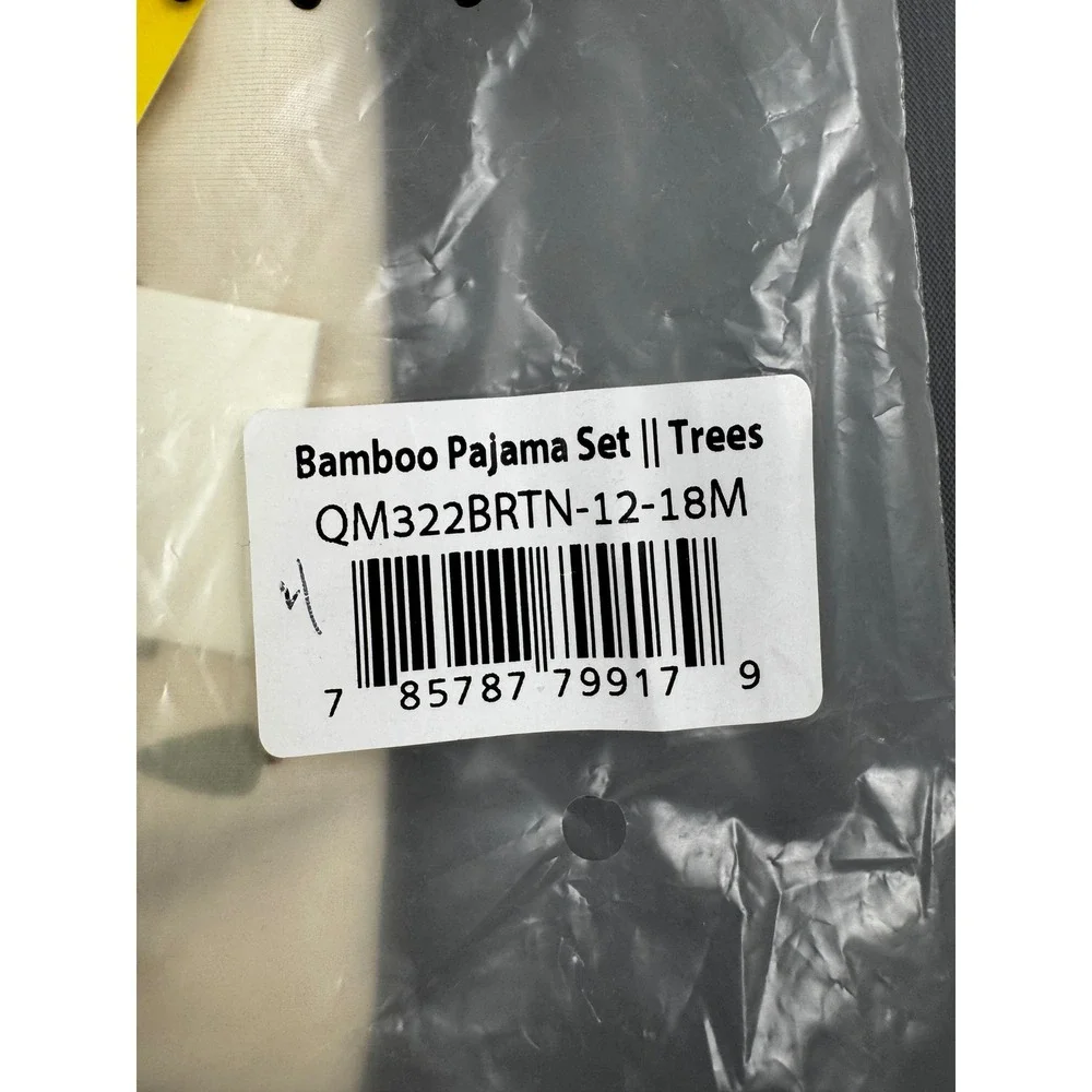 Quincy Mae Bamboo Pajama Set Trees Print‎ 12-18 Months